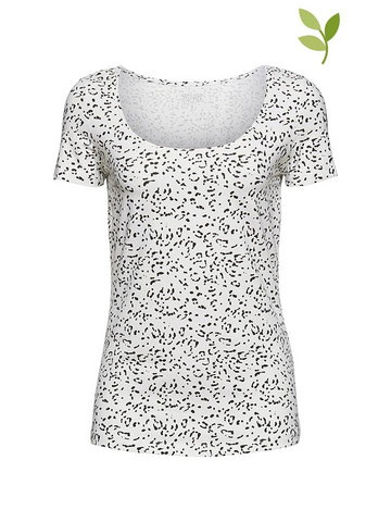 ESPRIT Koszulka w kolorze białym ze wzorem