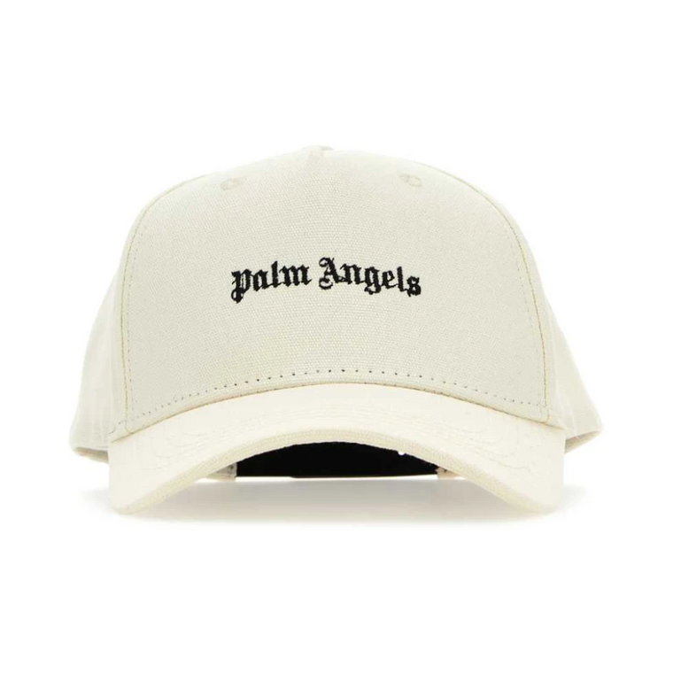 Bawełniana czapka baseballowa w kolorze kości słoniowej Palm Angels