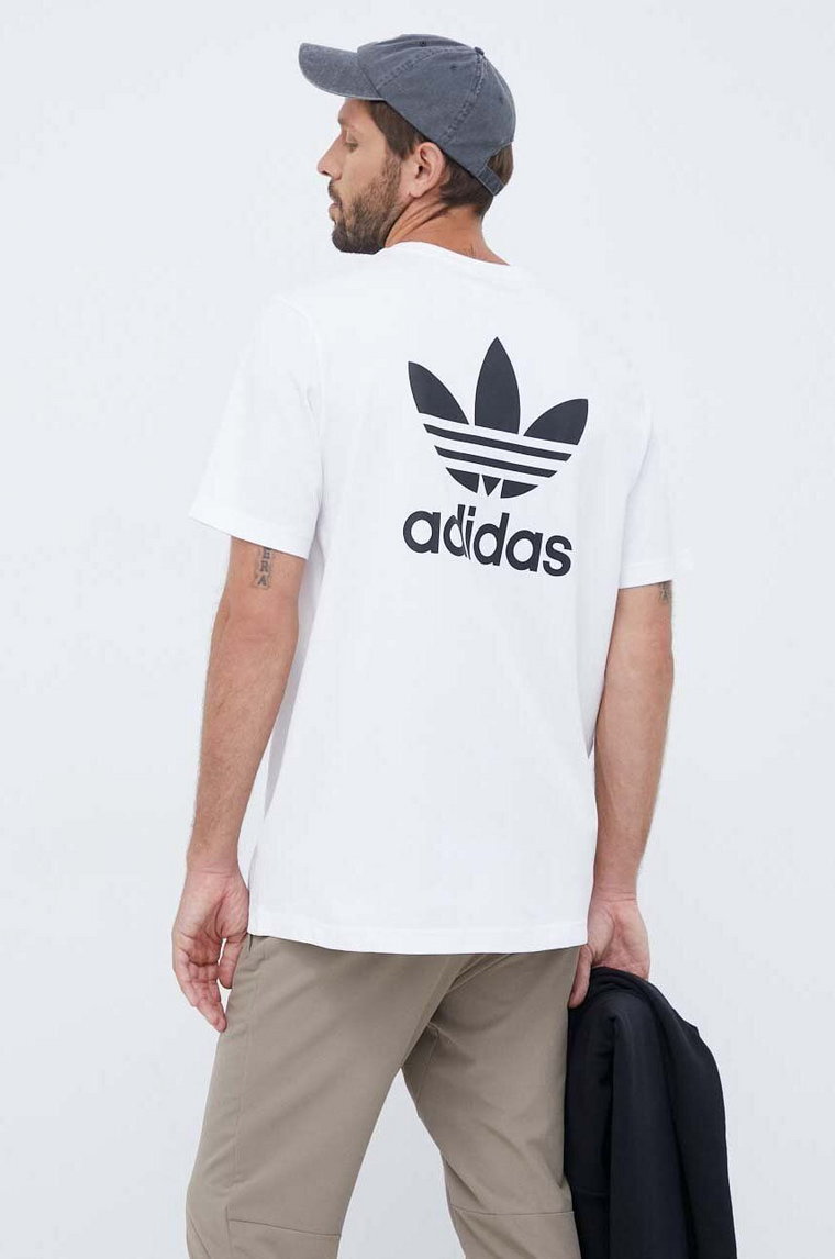 adidas Originals t-shirt bawełniany kolor biały z nadrukiem