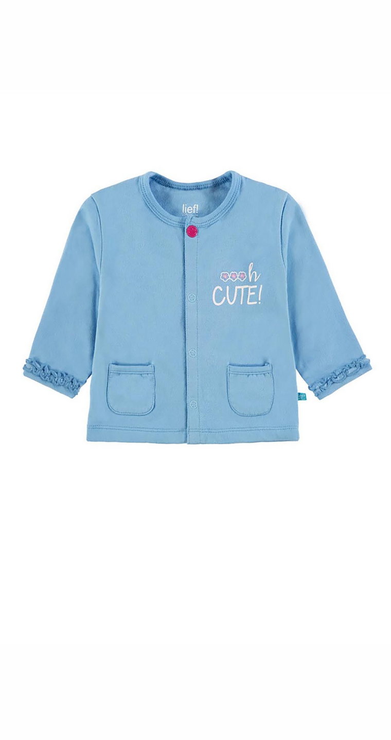 Bluza dziewczęca rozpinana niebieska - Oh cute - Lief