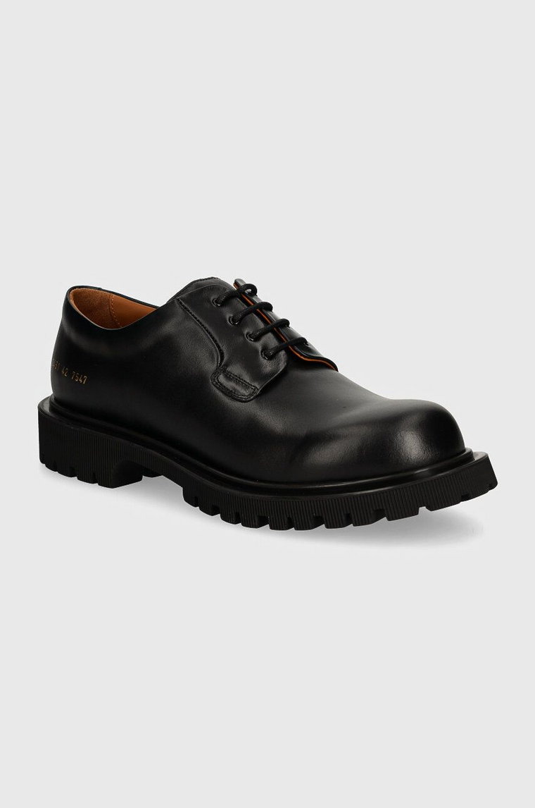 Common Projects półbuty skórzane Chunky Derby męskie kolor czarny 2451