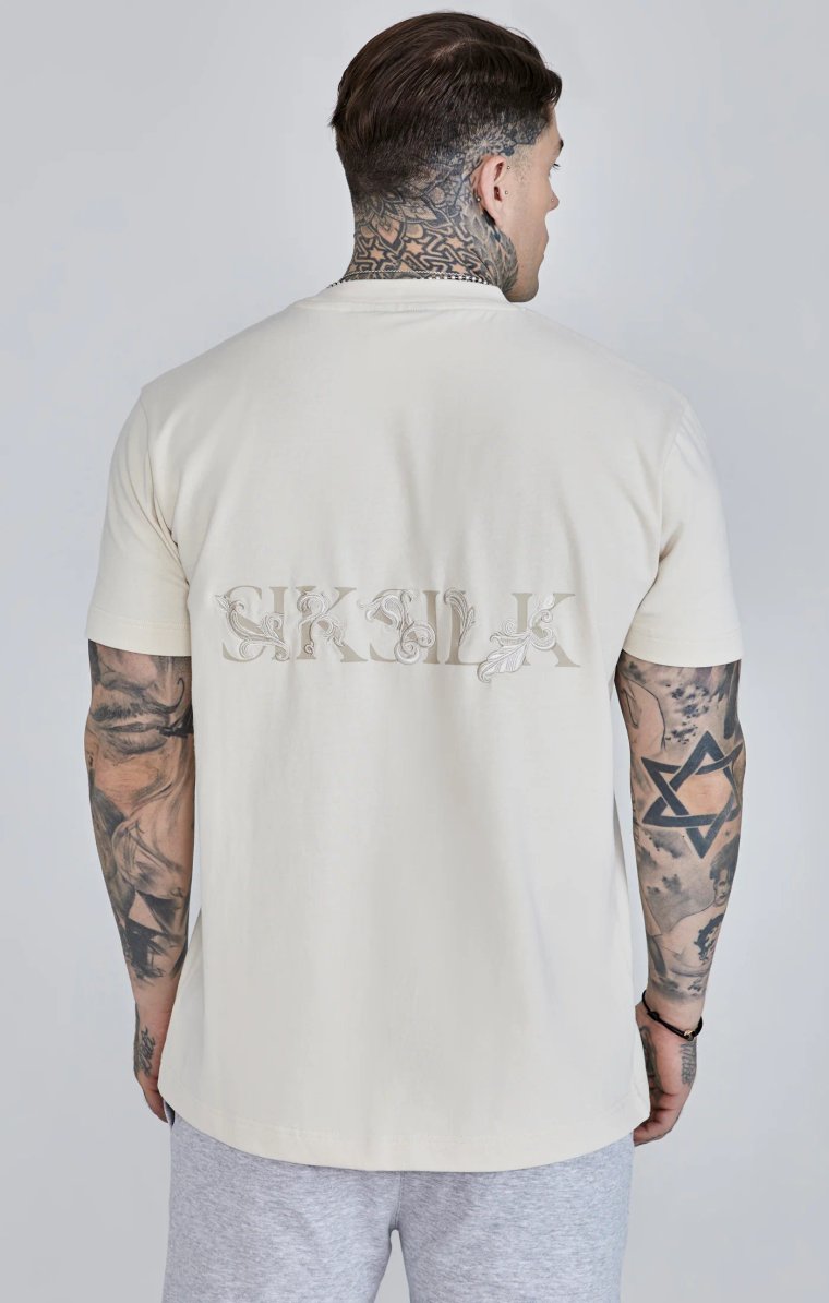 T-shirt męski SikSilk FILIGREE 27265 Écru