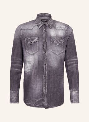 dsquared2 Koszula Jeansowa Slim Fit grau