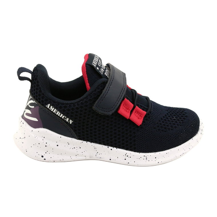 Buty sportowe na rzepy American Club RD13/22 Navy czerwone fioletowe granatowe