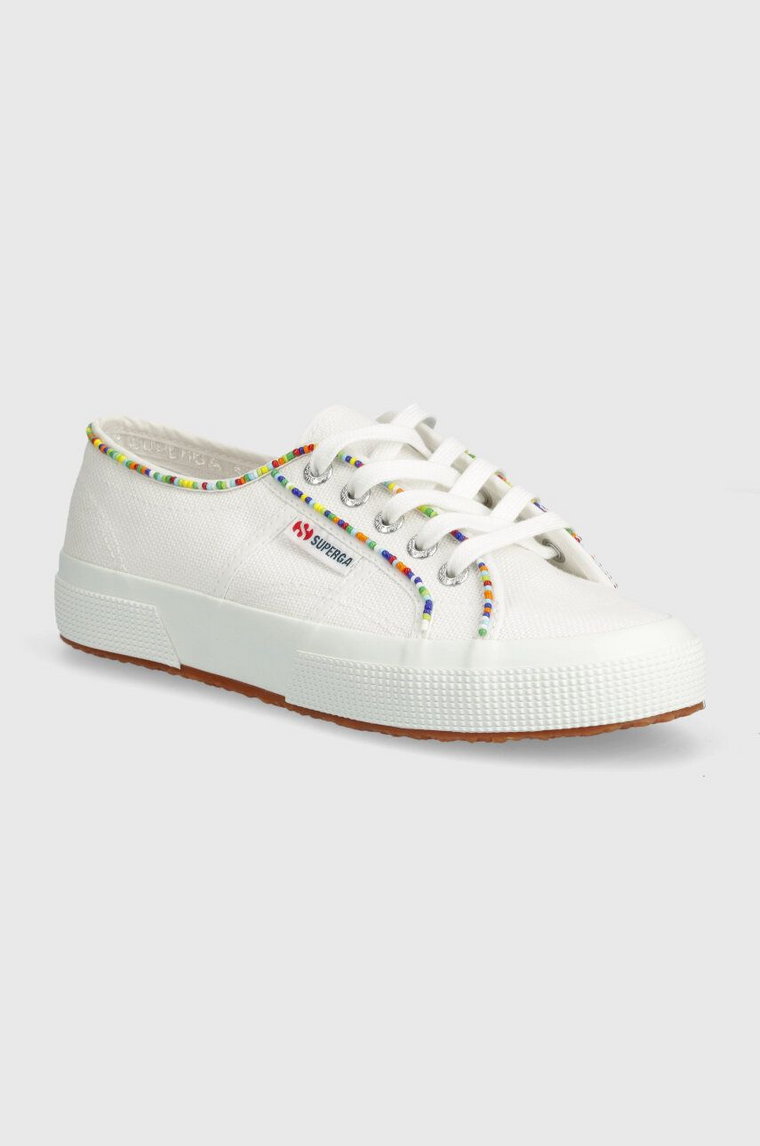 Superga tenisówki 2750 MULTICOLOR BEADS damskie kolor biały S31352W