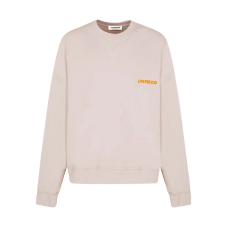 Beige Logo Print Sweatshirt A Paper Kid