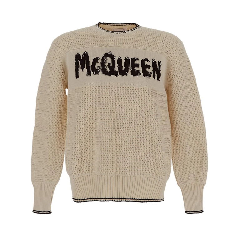 Udoskonal sweter z okrągłym dekoltem dla mężczyzn Alexander McQueen