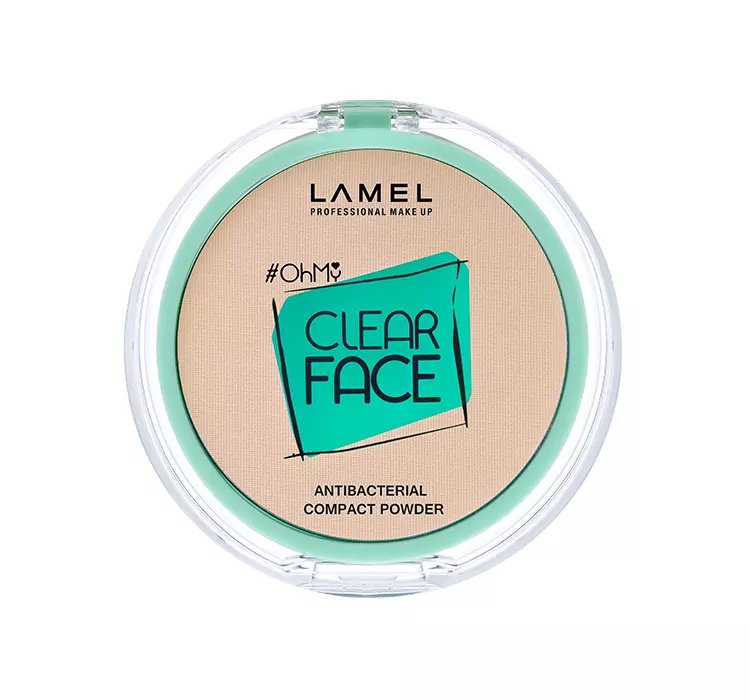 LAMEL CLEAR FACE COMPACT POWDER ANTYBAKTERYJNY PUDER PRASOWANY 401 LIGHT NATURAL 6G