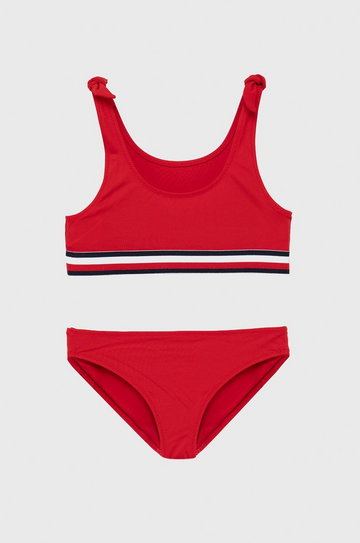 Tommy Hilfiger strój kąpielowy dziecięcy kolor czerwony