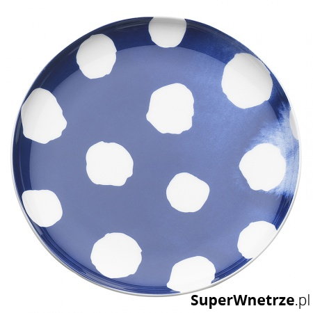 Porcelanowe naczynie na przystawki w kropki 15,5 cm Nuova R2S Indigo niebieskie kod: 1717 INDI