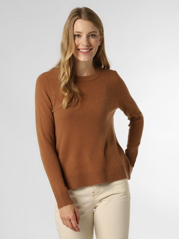 Ipuri Essentials - Sweter damski z czystego kaszmiru, brązowy