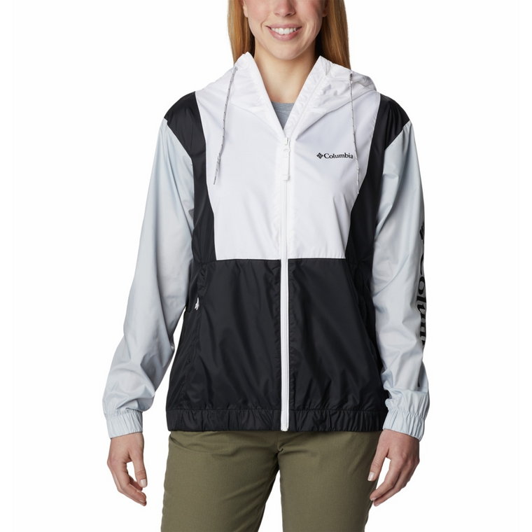 Kurtka wiatrówka damska Columbia Lily Basin Jacket white/cirrus grey/black - XS