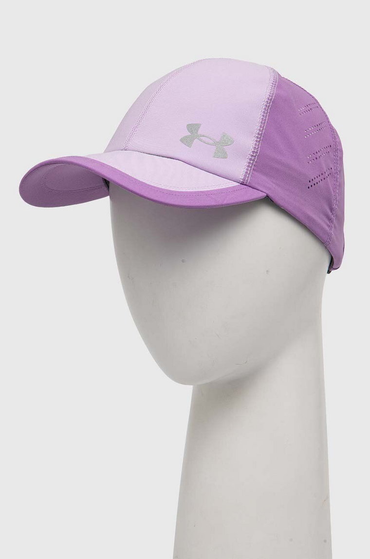 Under Armour czapka z daszkiem Iso Chill Launch kolor fioletowy wzorzysta