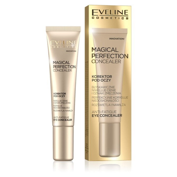 Eveline Cosmetics Magical Perfection Concealer korektor pod oczy niwelujący cienie i oznaki zmęczenia 02 Medium 15ml