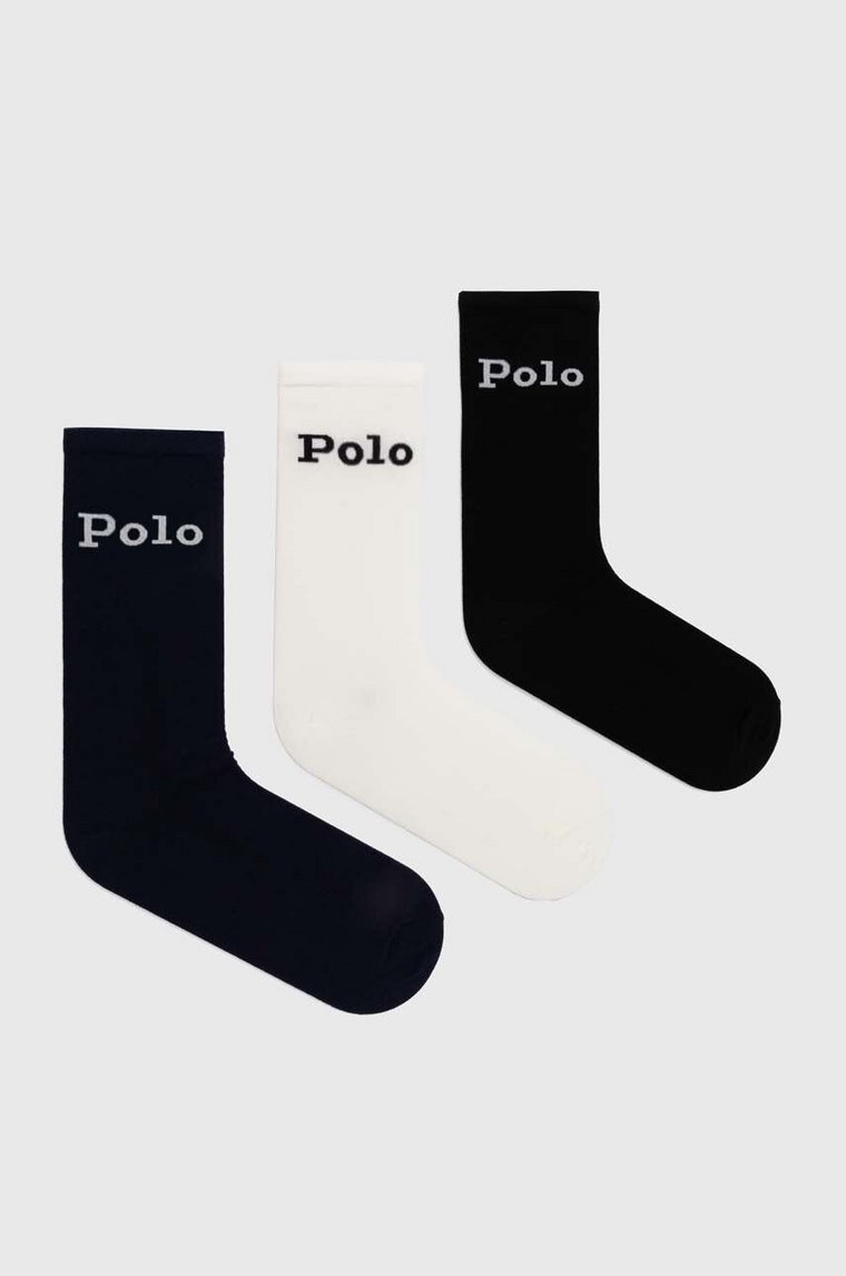 Polo Ralph Lauren skarpetki 3-pack damskie kolor czarny 455955243