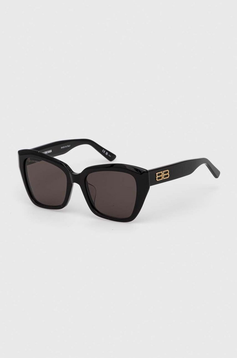 Balenciaga okulary przeciwsłoneczne BB0273SA damskie kolor czarny