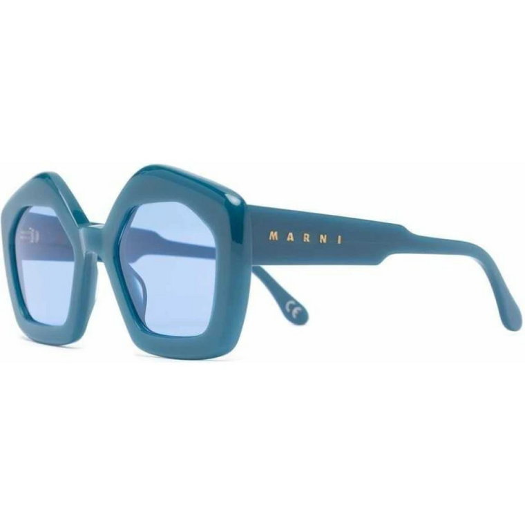 Okulary przeciwsłoneczne prostokątne w kolorze Laughing Waters Blue Marni