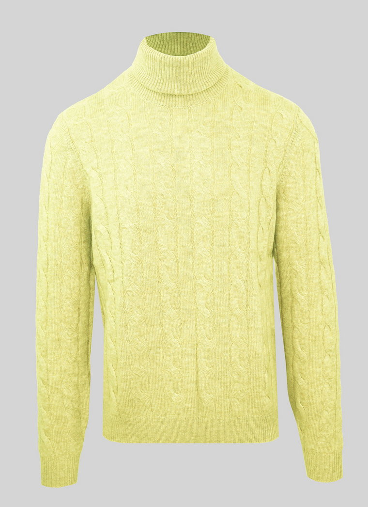Swetry marki Malo model IUM024FCB22 kolor Zółty. Odzież męska. Sezon: Cały rok