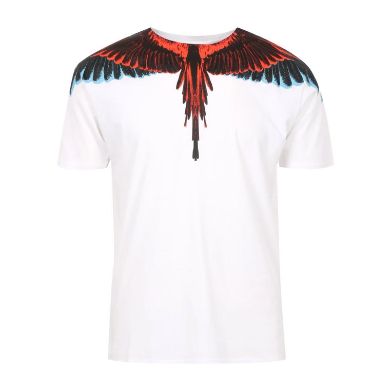 Koszulki i pola z wielokolorowym nadrukiem skrzydła Marcelo Burlon