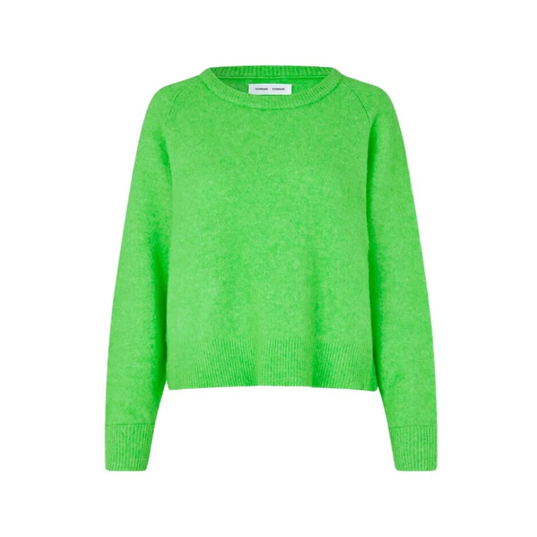 Zielony Sweter z Wełny Merino Samsøe Samsøe