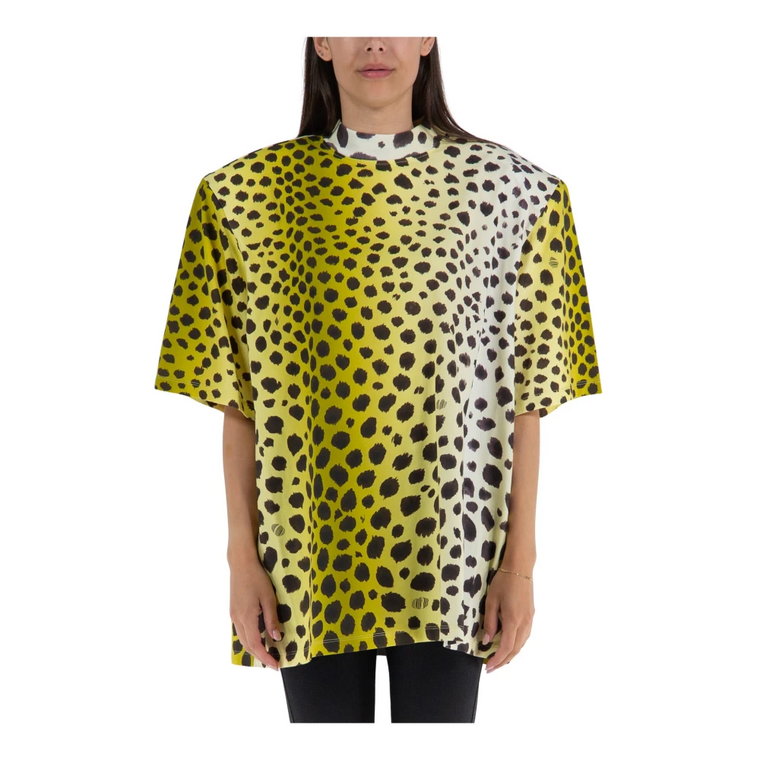 Cheetah Print Jersey T-Shirt The Attico