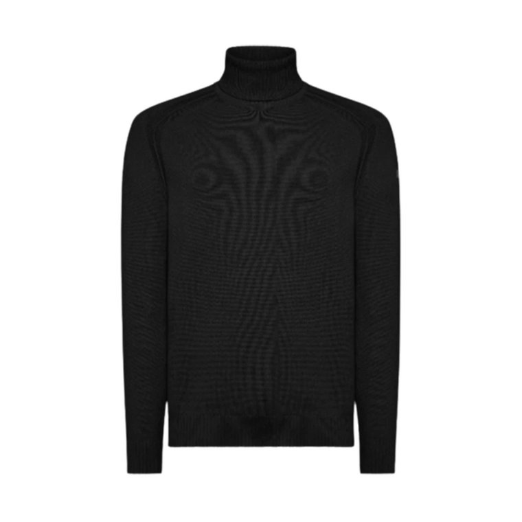 Czarny sweter z golfem RRD