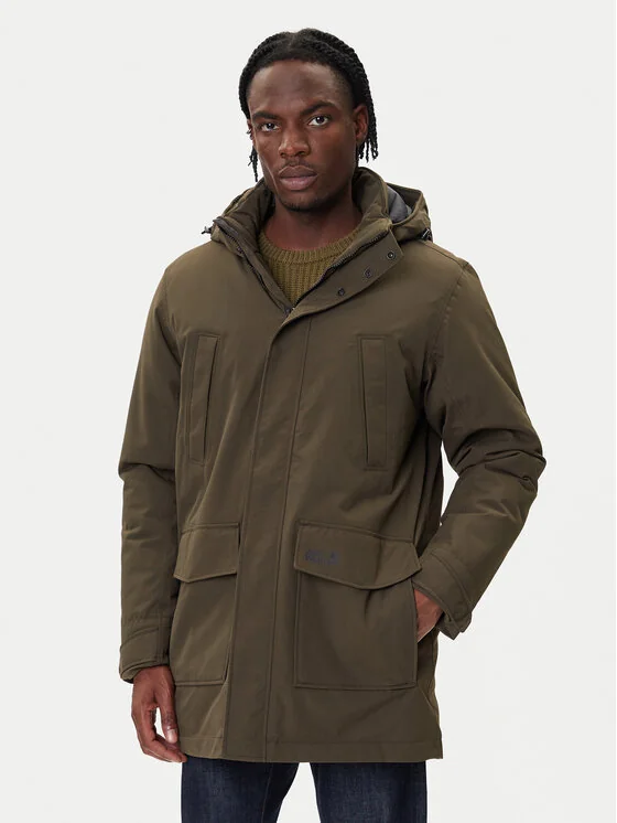 Jack Wolfskin Parka Canyon Shield A65119 Zielony Regular Fit