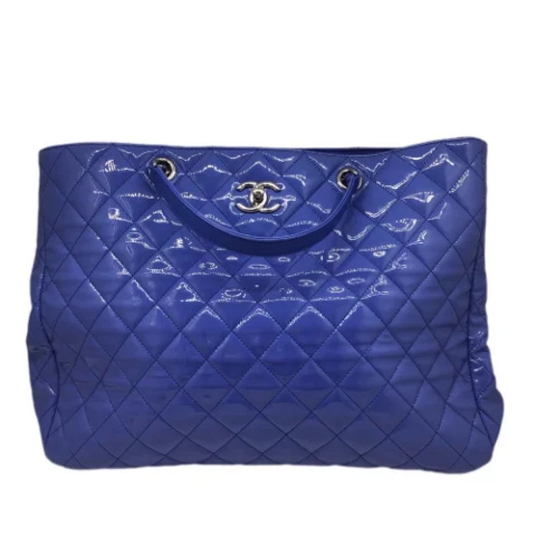 Używana Niebieska Skórzana Torebka Chanel Chanel Vintage