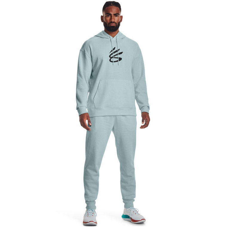 Męskie spodnie dresowe Under Armour Curry Fleece Sweatpants - niebieskie