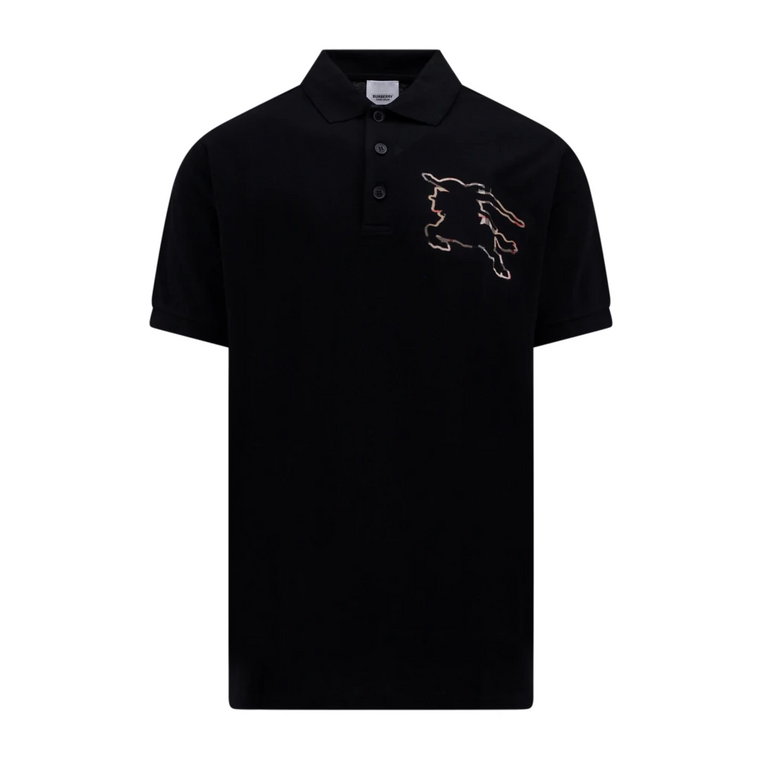 Czarna Koszulka Polo dla Mężczyzn Burberry