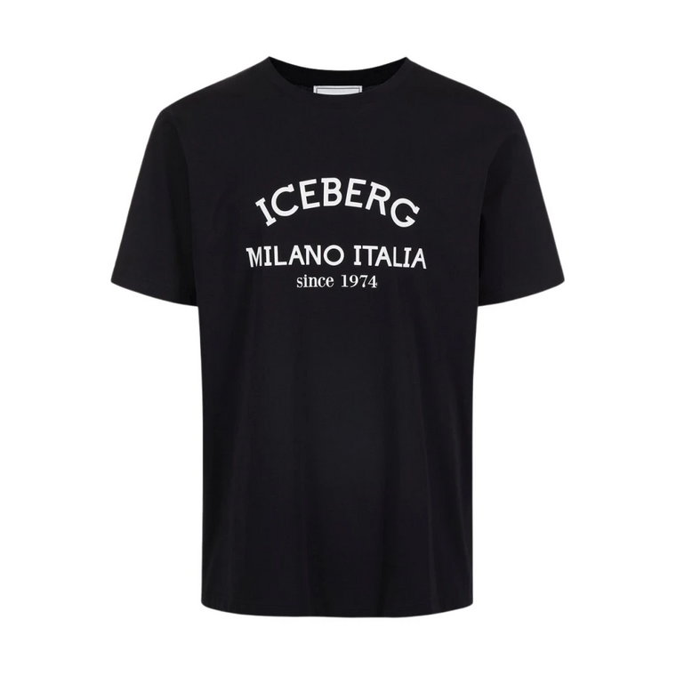 Czarna koszulka z logo Iceberg