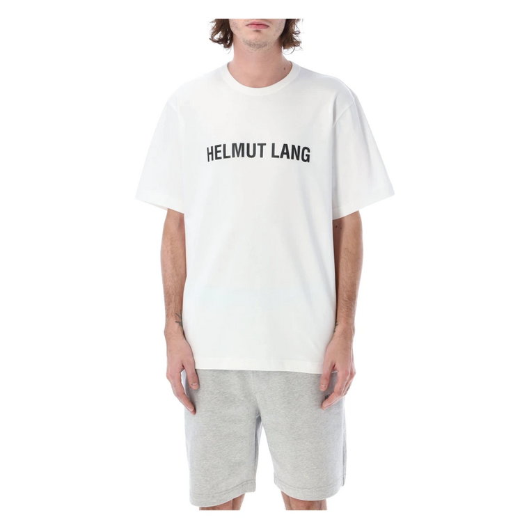 Biała koszulka Cotton Core - Męska moda Helmut Lang