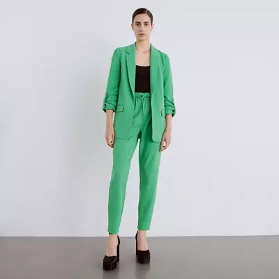Reserved - Dzianinowe spodnie - Zielony
