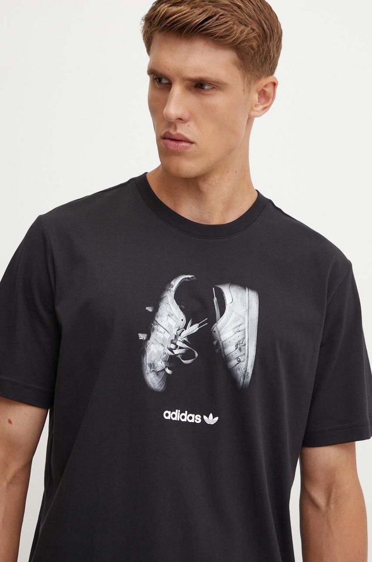 adidas Originals t-shirt bawełniany męski kolor czarny z nadrukiem IY3431