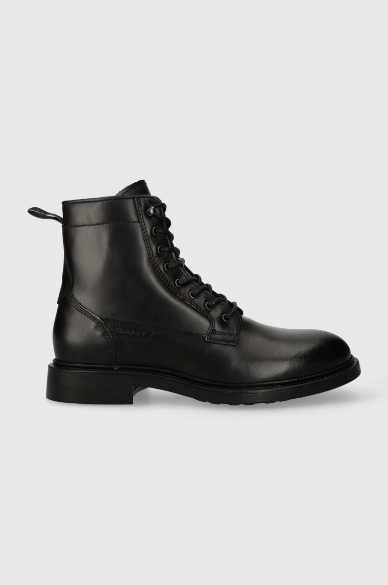 Gant buty skórzane Millbro męskie kolor czarny 27641414.G00