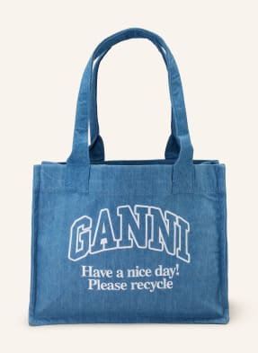 Ganni Torba Shopper blau