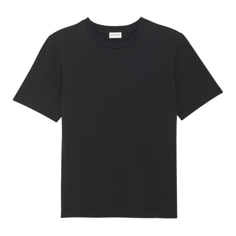 Organiczna Bawełna z Logo T-Shirt Saint Laurent