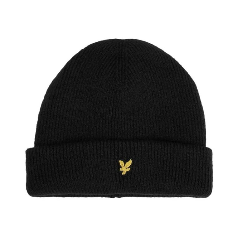 Czarna Gruba Czapka Beanie Lyle & Scott