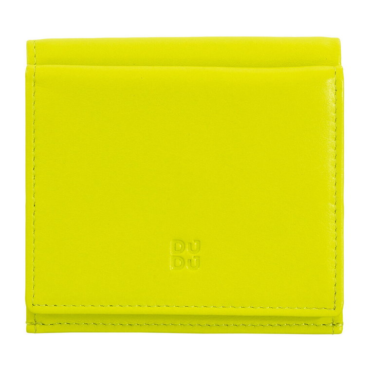 DUDU Mały wielokolorowy skórzany portfel RFID z portmonetką