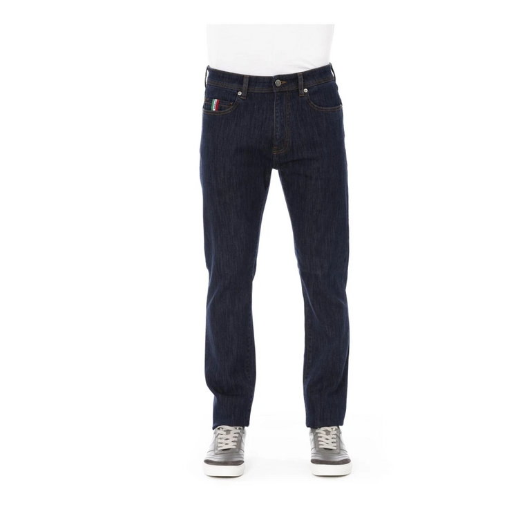 Jeans z logo Regular Fit Baldinini