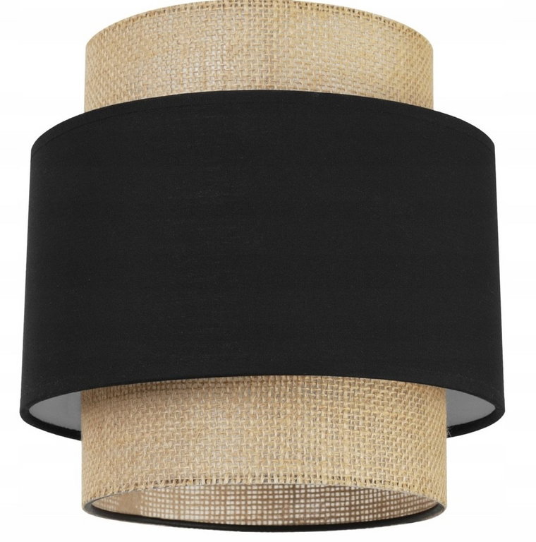 Abażur Klosz Do Lamp Jutowy Boho Czarny E27