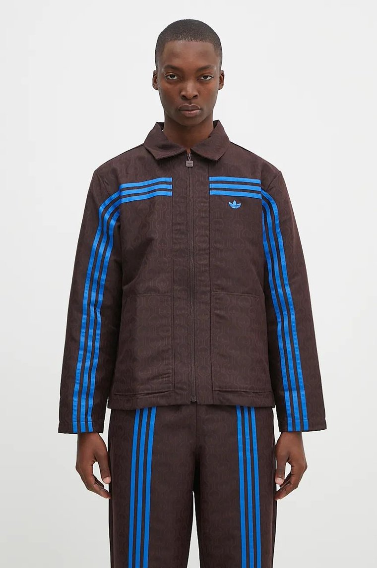 adidas Originals kurtka Club Jacket męska kolor brązowy przejściowa JN5958