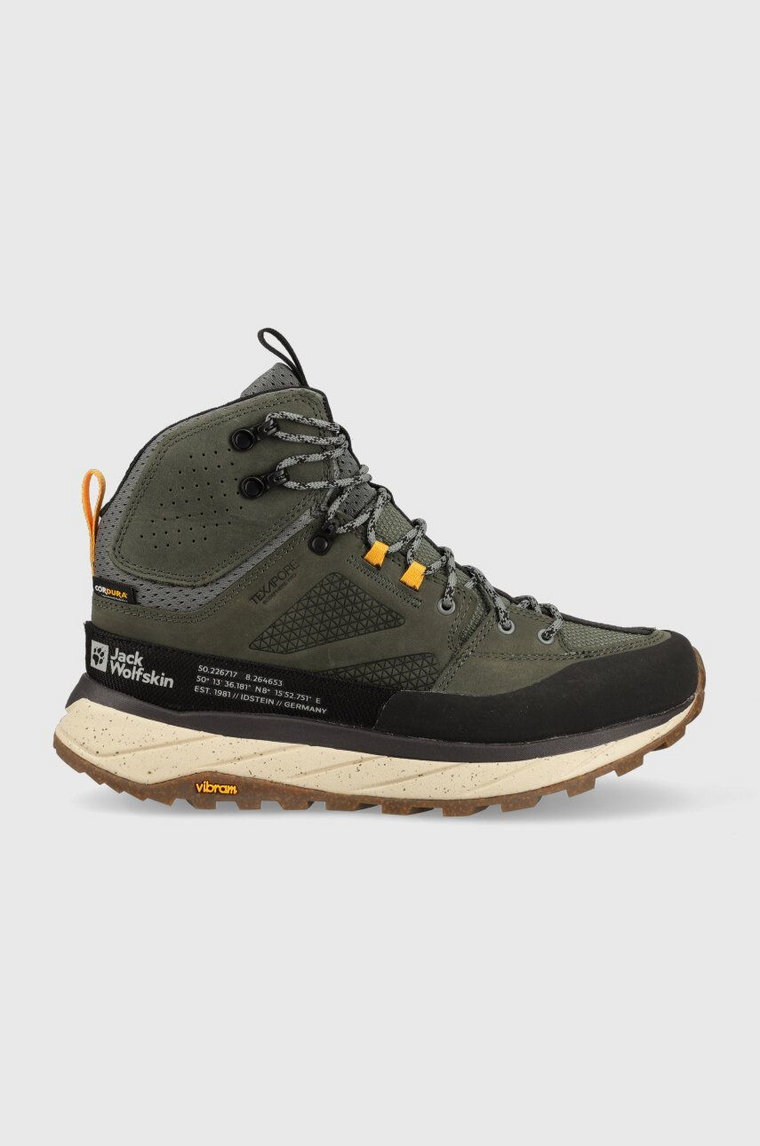 Jack Wolfskin buty Terraquest Texapore Mid męskie kolor zielony