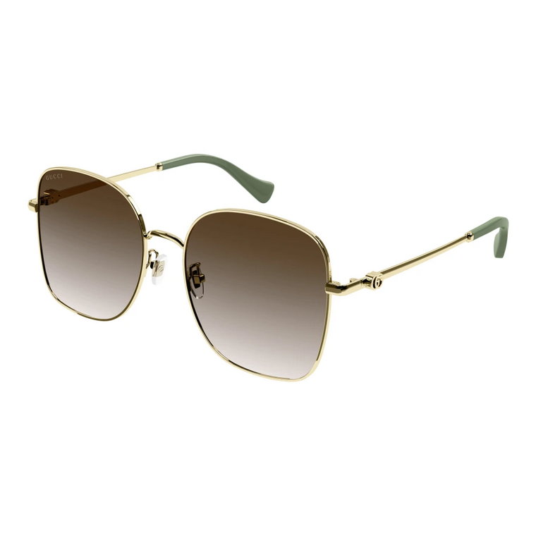 Złote Okulary przeciwsłoneczne z Akcesoriami Gucci