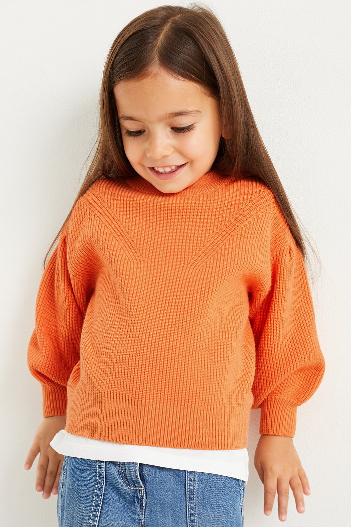 C&A Sweter, Pomarańczowy, Rozmiar: 134