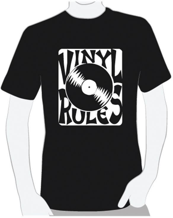 Vinyl Rules - męska koszulka z nadrukiem