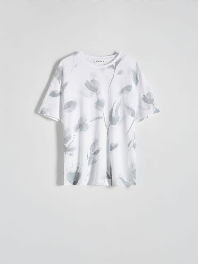 Reserved - T-shirt comfort fit - złamana biel