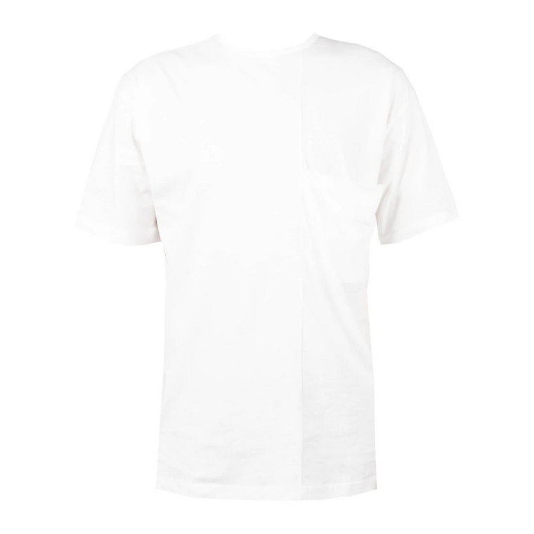 Oversize Okrągły Dekolt Kieszeń T-shirt Xagon Man