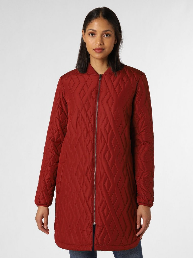 soyaconcept - Damski płaszcz pikowany  SC-Fenya 10, czerwony