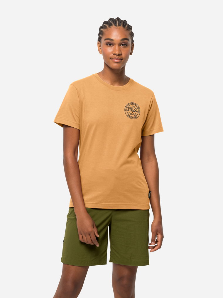 Koszulka damska Jack Wolfskin Campfire T W 1809061-3084 XL Pomarańczowa (4064993703511). T-shirty damskie